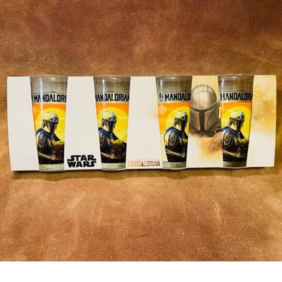Star Wars Mandalorian Set of (4) 16oz Pint Glasses - Picture 1 of 4